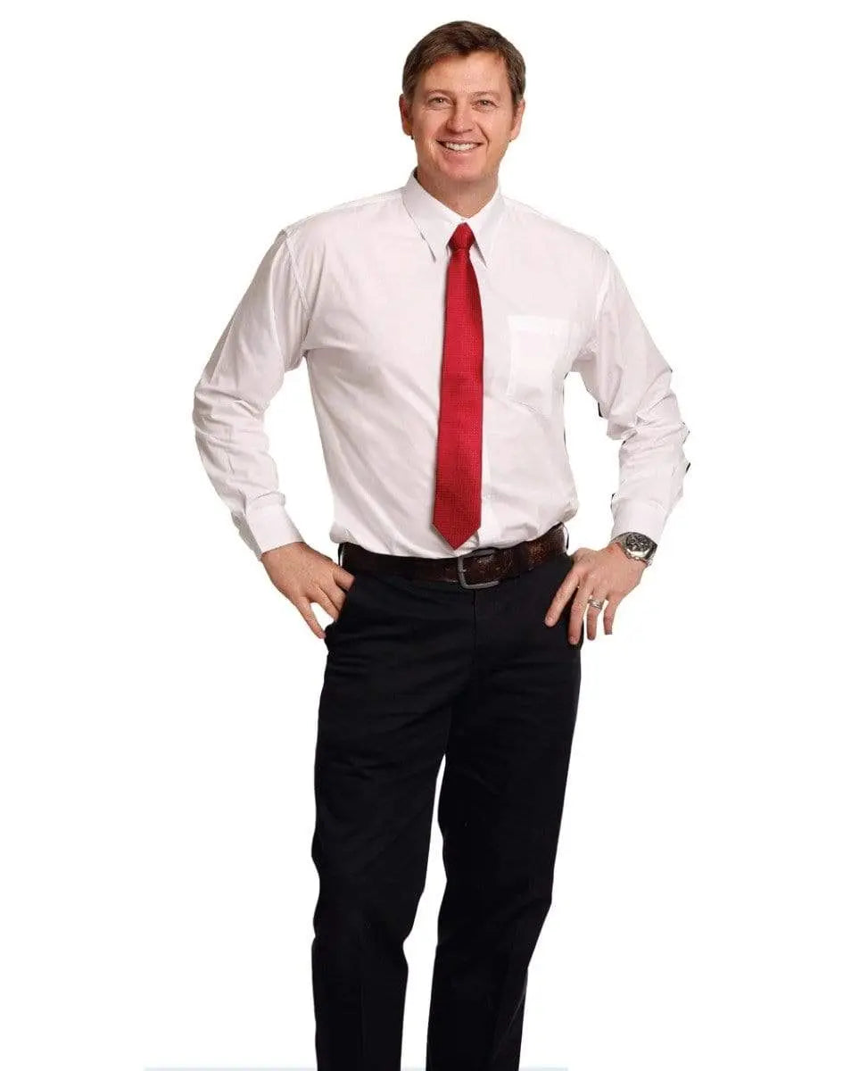 Benchmark Corporate Wear BENCHMARK Men's Poplin Long Sleeve Business Shirt BS01L